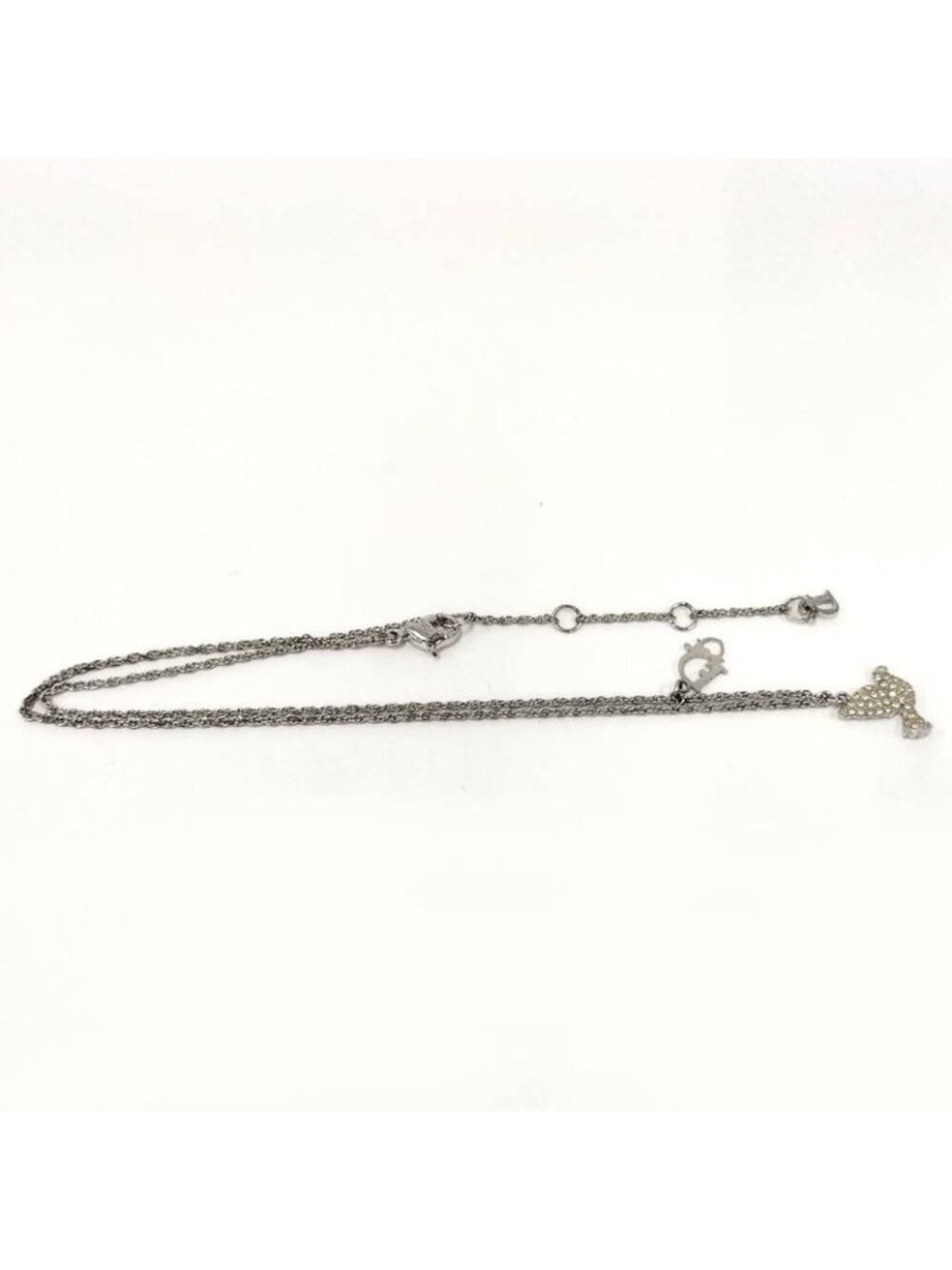 Dior Necklace Bird Line Stone Silver Plated - Picture 3 of 7